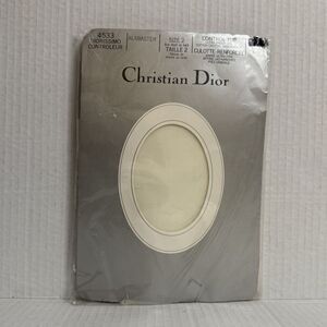 Vintage Christian Dior Tights Pantyhose Size 2 Diorissimo Control Top 4533 White